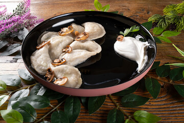 Vareniki Ukrainian Cuisine Presentation Photo