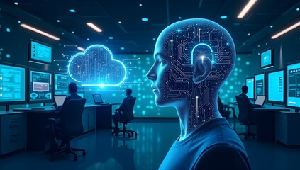 Human Brain with Artificial Intelligence and Cloud Cybersecurity in Data Center