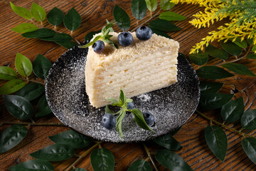 Napoleon Cake Ukrainian Cuisine Presentation Photo