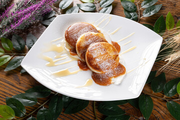 Sirniki Ukrainian Cuisine Presentation Photo
