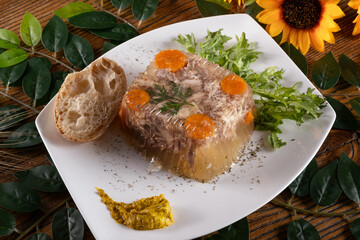 Kholodets Ukrainian Cuisine Presentation Photo