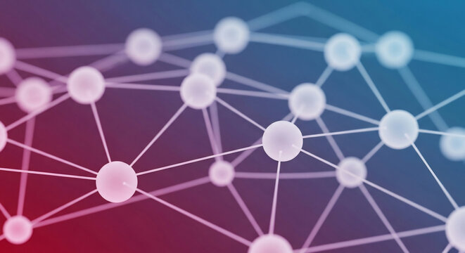 Abstract network connection background. Conceptual digital image featuring connected spheres representing data or communication