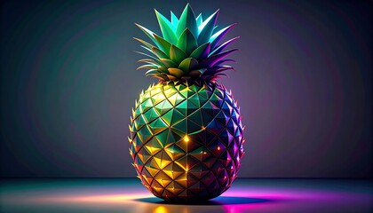 Vibrant, colorful pineapple (1)