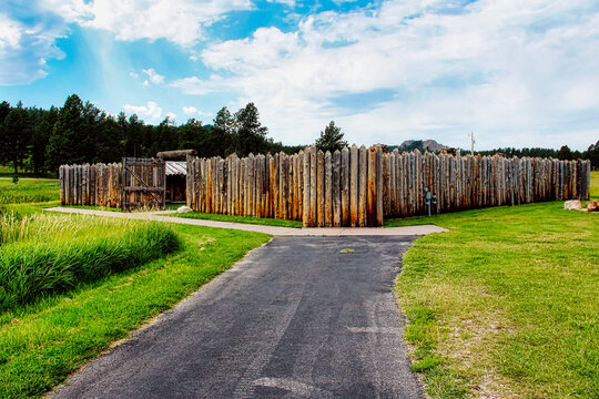 The Gordon Stockade in Custer State Park in the Black Hills of South Dakota.