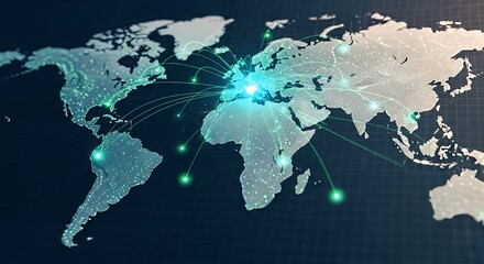 world Europe map with binary code