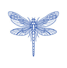 Intricate robotic dragonfly design with mechanical wing details