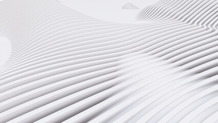 Naklejka premium Abstract Curved Shapes. White Circular Background.