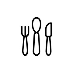 Cutlery set line icon