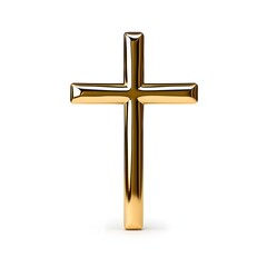A shining golden cross symbolizing faith, hope, and spirituality in various cultures and religions.