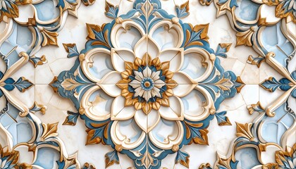 Ornate floral tile pattern