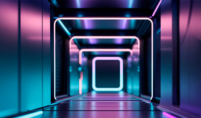 Abstract techno background, place for insertion, back, cover. AI generated illustration.