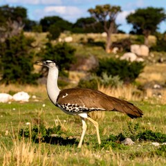 Bird standing in Patagonian field