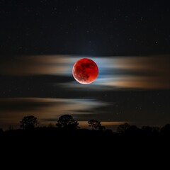 Blood lunar eclipse