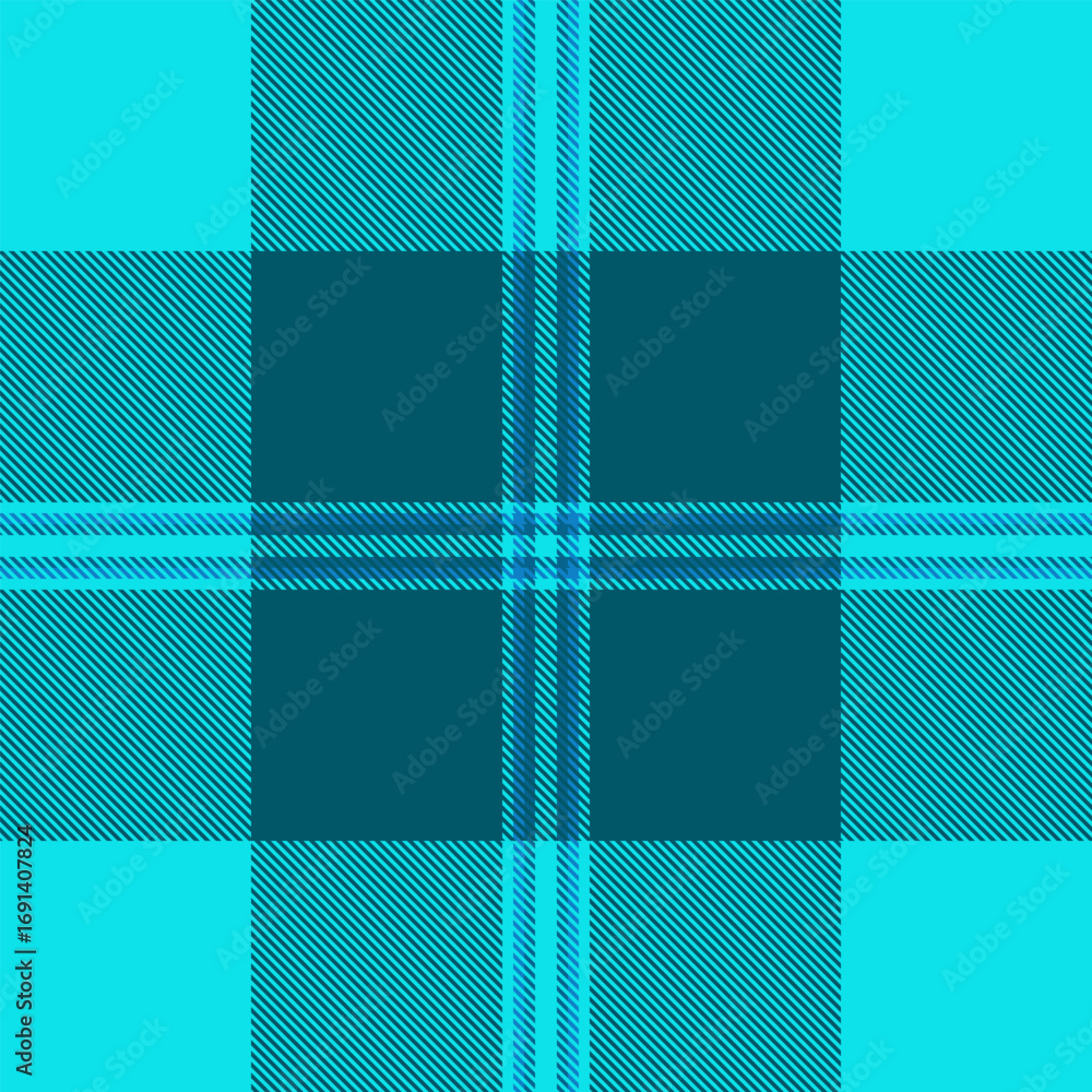 Poster teal plaid pattern, perfect for textile designs, backgrounds, or adding a classic, stylish touch. ve
