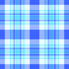 Scratch plaid texture textile, greeting background seamless vector. Foot pattern fabric check tartan in blue and azure colors.