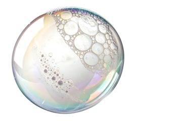Vector soap bubble. Realistic soap bubble on AI generated by PNG