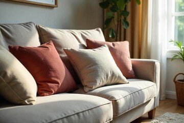 Cozy living room cushion, plush texture, soft fabric, perfect for relaxing Ideal for adding comfort and style to your home decor , traditional, blue