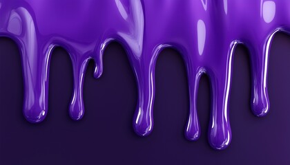 Dripping Blueberry, Blackberry, And Grape Jam: The Perfect Purple Glaze For A Yummy Dessert Flow With Glossy Jelly And Violet Yogurt Border Or Splash