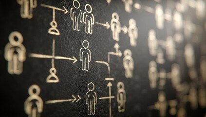 Abstract network of interconnected people