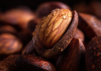 Close-up of wet almonds (1)