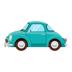 vintage and unique car vector illustration, plain white background.