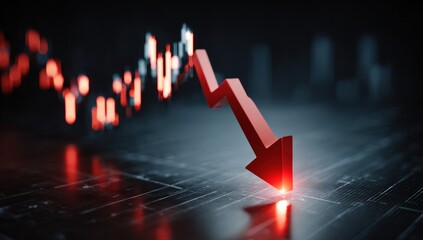 Downward financial chart