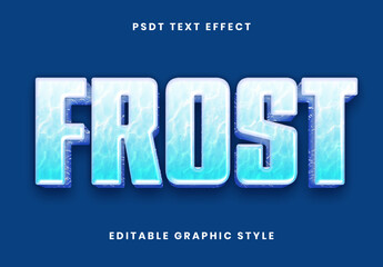 Blue Frost Font Ice Bold Frozen 3D Text Effect