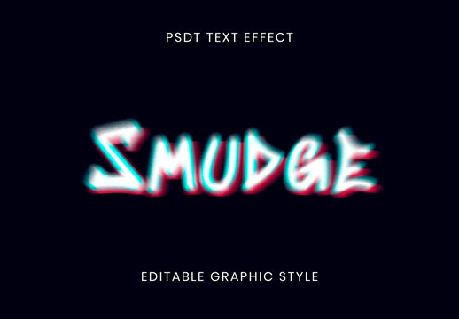 Blue And Red Haze Dissolving Font Glitch Distorted Blur Text Effect