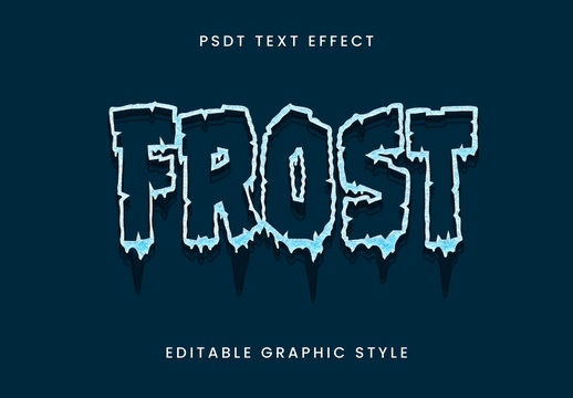 Blue Frost Winter Font Ice Frozen Cold Text Effect