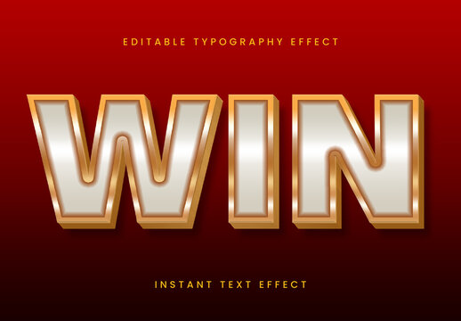 Gold And White Casino Font Glossy Luxury Bold Text Effect