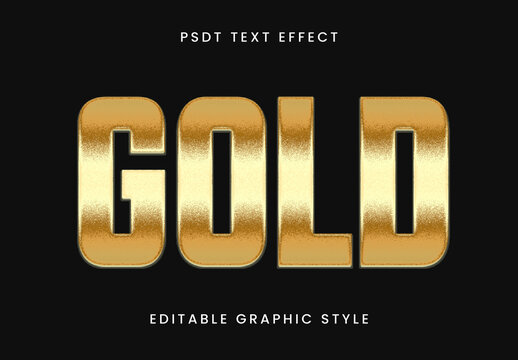 Gold Metallic Bold Font Shine Luxury Text Effect