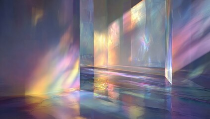 Abstract iridescent interior