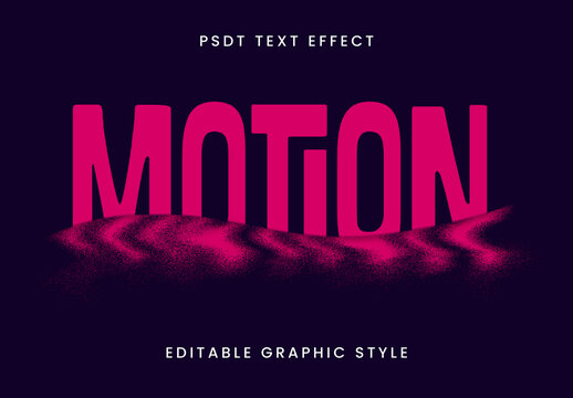 Pink Motion Blur Font Distorted Wave Text Effect
