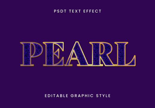 Purple And Gold Luxury Font Elegant Glitter Outlined Text Effect