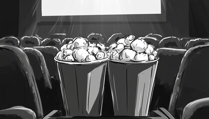 Cinematic Doodles By Hand: A Collection Of Hand-Drawn Illustrations Inspired By The World Of Cinema, Perfect For Movie Lovers And Art Enthusiasts.