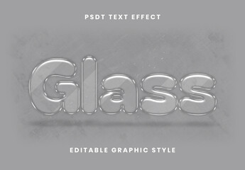 White Glass Font Clear Bubble Transparent Text Effect