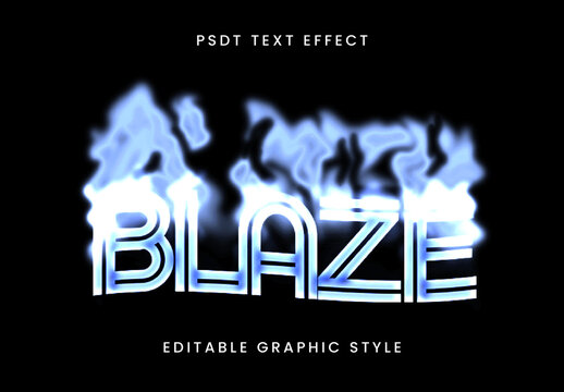 White And Blue Electric Blaze Font Fire Flame Burning Text Effect