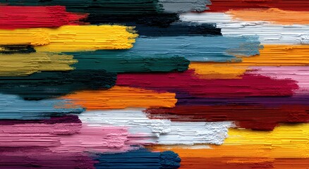 Abstract multicolored brushstrokes