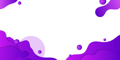 Abstract purple liquid gradient shapes with 3D spheres on transparent background, Modern abstract purple fluid design with floating blobs and transparent background