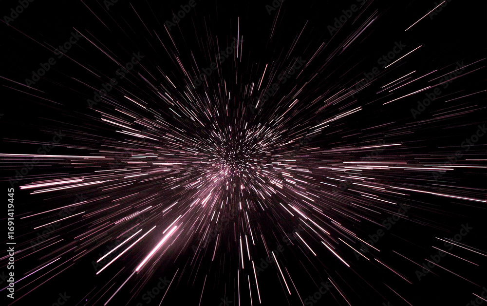 Poster abstract digital explosion with radiating lines in dark background