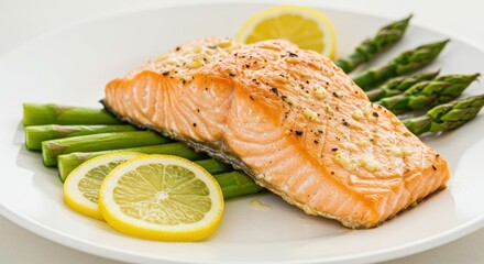 Delicious Baked Salmon with Asparagus and Lemon A Healthy and Flavorful Meal