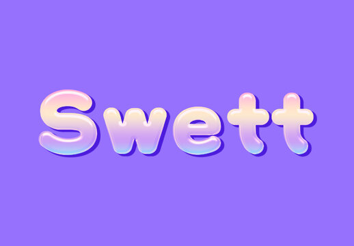 Pink And Blue Baby Font Glossy Soft Rounded Text Effect