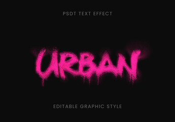 Pink Spray Graffiti Font Neon Drip Text Effect