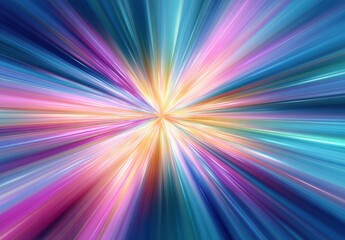 Obraz premium Abstract burst of vibrant colors radiating outwards