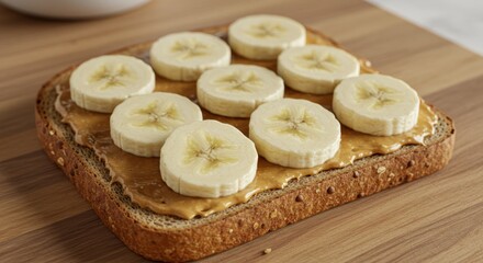 Delicious Peanut Butter and Banana Sandwich on Whole Wheat Toast A Simple and Nutritious Breakfast Option