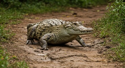 Spectacular Battle-Scarred Crocodile A Close Encounter