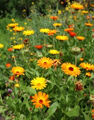Vibrant wildflower meadow