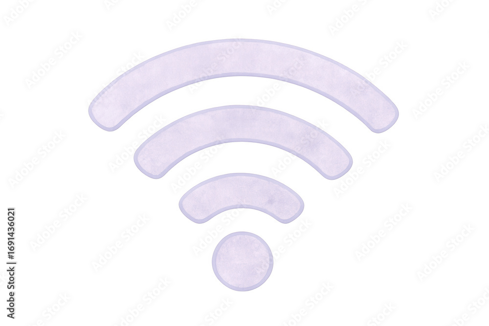 Poster wifi symbol is isolated on transparent background, representing wireless network and internet connec
