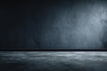Dark, empty room with textured walls and floor
