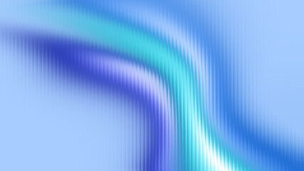 Obraz premium Blue Fractal Glass Abstract Background, Thick Curved Band, Purple, Cyan, White, Noise Glass Wallpaper for Web, Banner, Technology